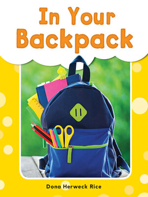 cover image of In Your Backpack